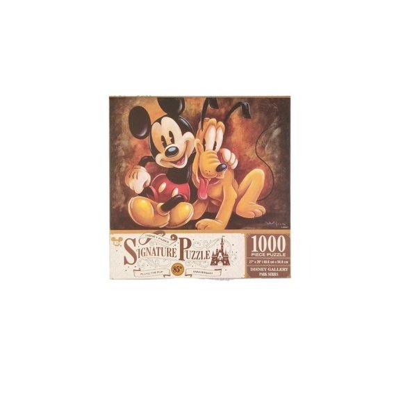 DISNEY 85TH ANNIVERSARY JIGSAW PUZZLE 1000 PIECE PLUTO THE PUP AND MICKE…